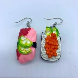 NEW sushi and fish egg earrings